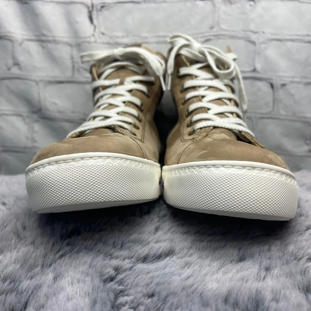 𝅺NEW Paul Green Kara Alpaca Fango Nubuck High Top Sneakers Size 11.5